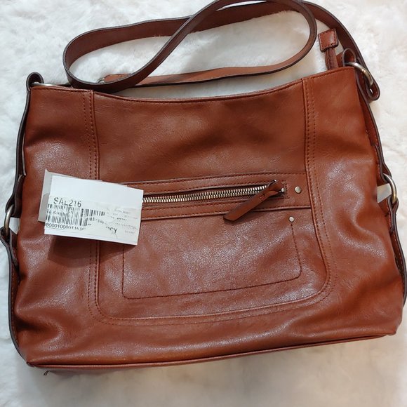 INC International Concepts Riverton Hobo Bag Brown Purse - Picture 8 of 12